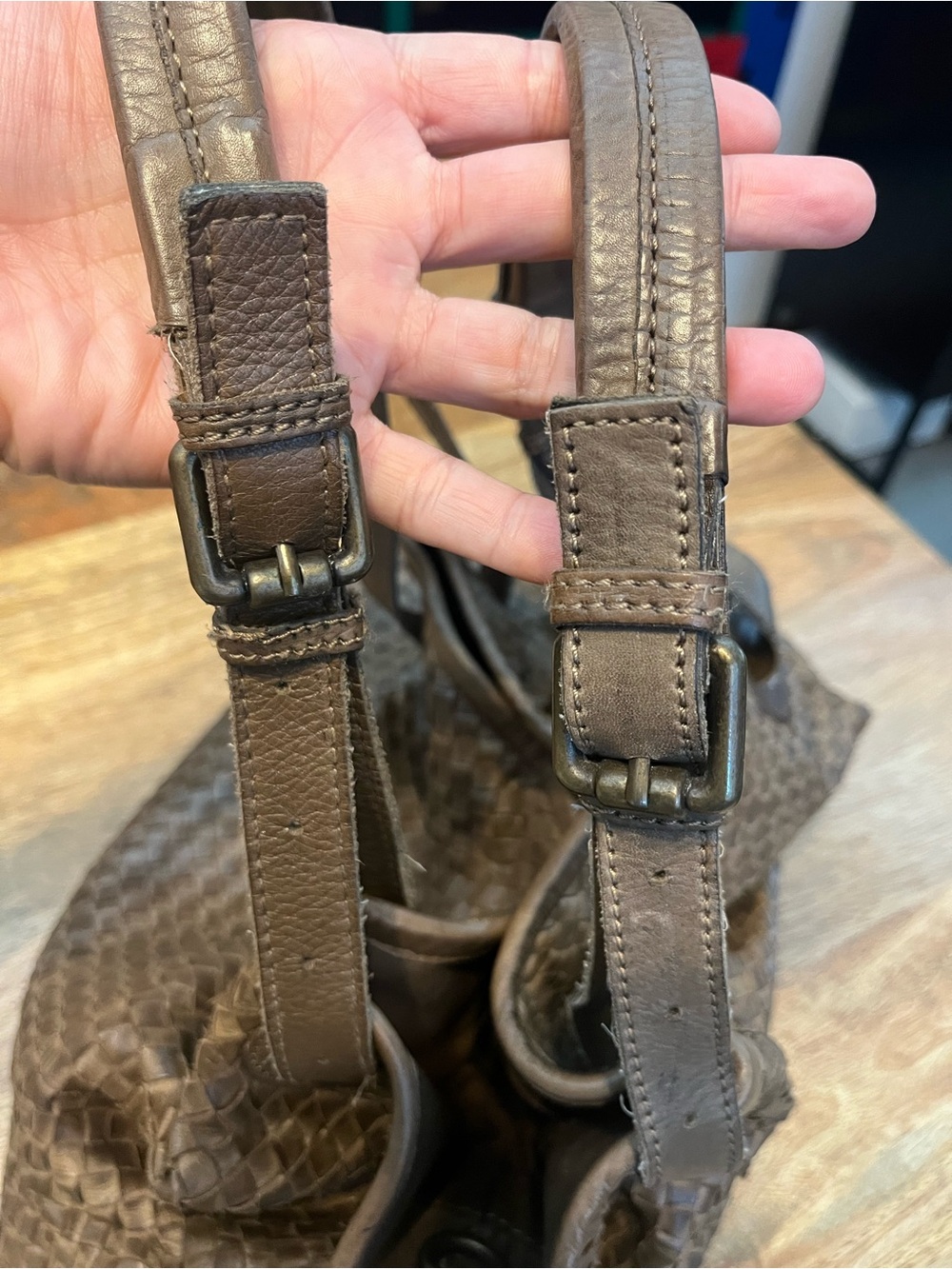 Valentina Woven Shoulder Bag - Brown - Picture 5 of 16